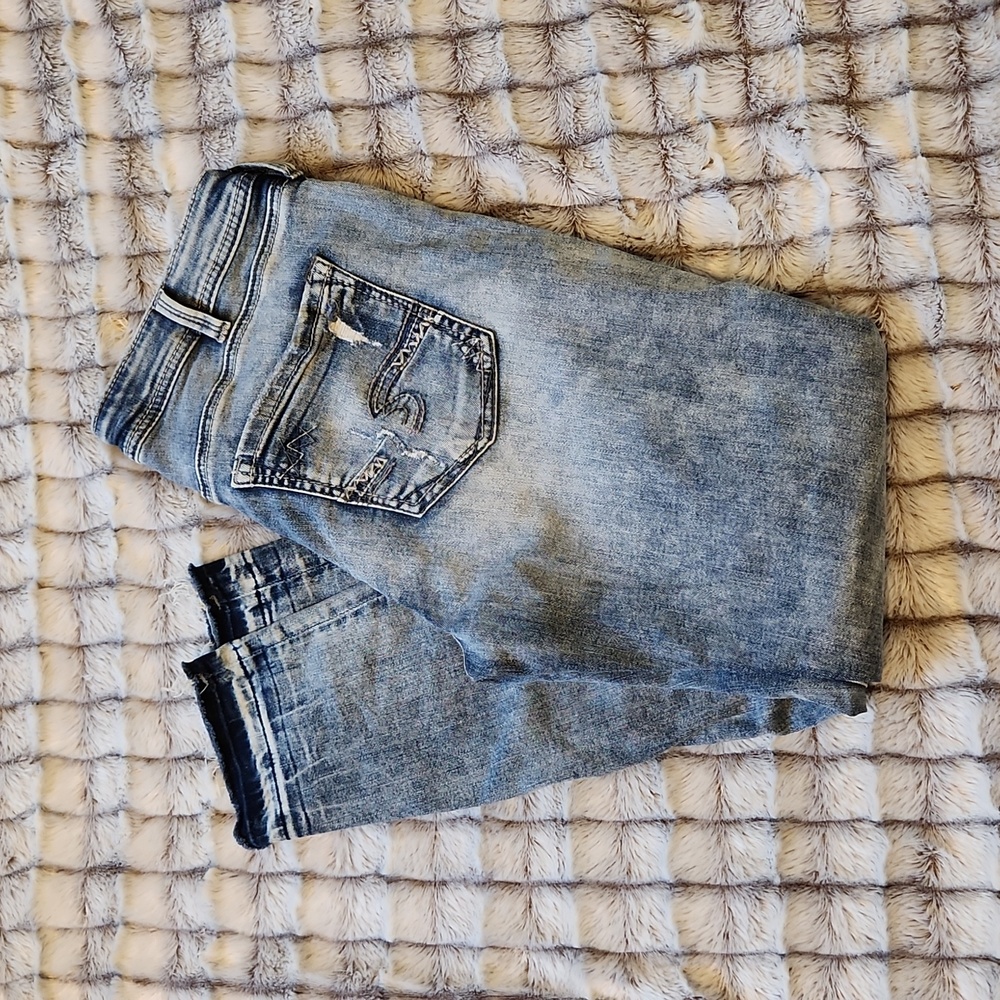 Silver Skinny Jeans 30